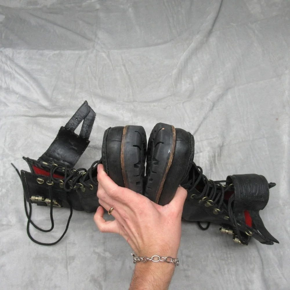 Polo Ralph Lauren Mens 9.5D Wolcott Boots BLK Leather Buckle Work Combat Ranger - Picture 16 of 16